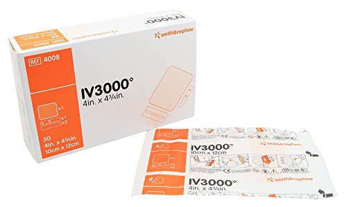 Smith & Nephew IV3000 Transparent Dressings 4 x 4 3/4 - Inch (Pack of 10) - //coolthings.us
