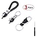 MIMISS 3Pack Genuine Leather Car Logo Keychain for Toyota Key Chain Accessories Keyring