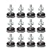 HUAYY Medium Duty Furniture Levelers Adjust Legs,Table and Chairs Leveling Feet|Height Adjustable Protection Integrated High-Density Felt Pads|Heavy Duty 1/4-20x1 Threaded Shank T-Nuts(Set of 12)