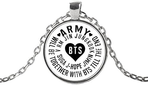 Army will be together with BTS Till The End -18” Adjustable Chain Necklace (White -V2)