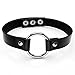 Jovivi Punk Vintage Choker Punk Emo O-Ring Pu Leather Collar Necklace