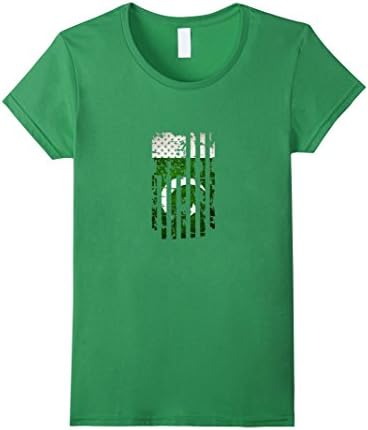 Women's Pakistan Flag In The American Flag Distressed T-Shirt Large Grass