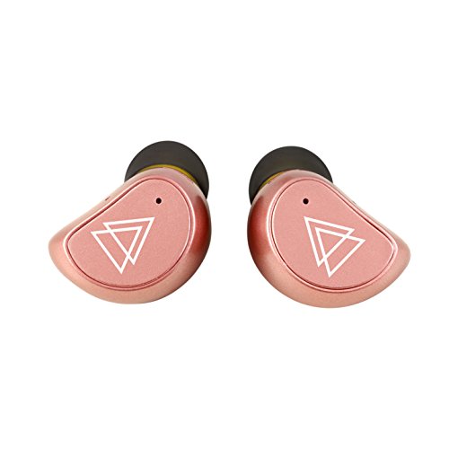 Rose Gold Wireless Earbuds with Charging Case. Mermaid & Machine. Lightweight, Portable, Noise-Cancelling, Sweatproof, In-Ear Earphones with Microphone, for All Bluetooth-enabled Devices