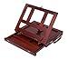 ZagGit Desktop Adjustable Mahogany Wood Art and Book Easel - Light Weight, Sturdy with Storage Drawer