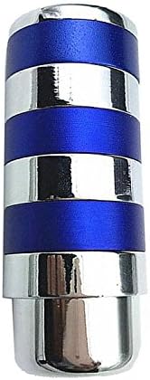 Bashineng Gear Shift Knobs Universal Manual or Automatic Aluminum Alloy Stripe Knobs Shifter (blue)