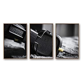 Framed Canvas Wall Art for Living Room, Bedroom Microphone Canvas Prints for Modern Home Decoration Ready to Hang - 16"x24"x3 Panels