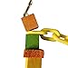PINVNBY Bird Perch Parrot Rainbow Bridge Multicolored Natural Wooden Knots Blocks Macwa Toys Parakeet Chew Toy for Small and Middle Bird African Grey Cockatoos Eclectus Amazonthumb 4