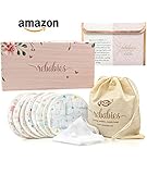 Best Nursing Pads for Breastfeeding Moms, Eco-Friendly Organic Bamboo No-Leak Bra Pads, Reusable, Washable, & Super Absorbent, Includes 4 Overnight & 4 Regular Pads, Awesome Baby Shower Gift (8 Pack)