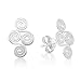 925 Sterling Silver Tribal Celtic Knots Double Spirals Ancient Symbol Tiny Post Stud Earring 14 mm