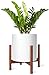 Mkono Plant Stand Mid Century Wood Flower Pot Holder (Plant Pot NOT Included) Modern Potted Stand Indoor Display Rack Rustic Decor, Up to 14 Inch Planter, Brown
