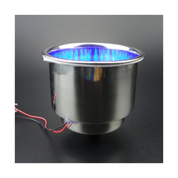 4-Pieces-LED-Blue-Stainless-Steel-Cup-Drink-Holder-with-Drain-LED-Blue-Marine-Boat-Rv-Camper 4-Pieces-LED-Blue-Stainless-Steel-Cup-Drink-Holder-with-Drain-LED-Blue-Marine-Boat-Rv-Camper