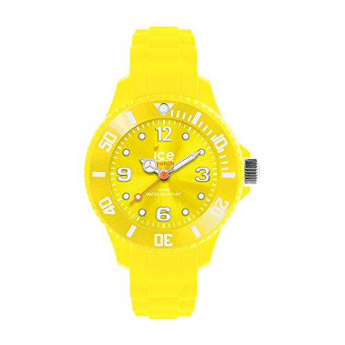 Ice-Watch Men's Quartz Plastic and Silicone Casual Watch, Color:Yellow (Model: SI.YW.B.S.09)