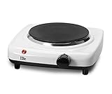 Elite Cuisine ESB-301F Maxi-Matic 1000 Watt Single Buffet Burner Electric Hot Plate, White (Kitchen)