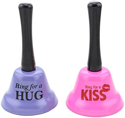 Set of 2 - Wedding Planner Ring for Hug &amp; Kiss Bell - “ Free Hug ” Activity Great Gifts &amp; Fun Creative Novelty Birthday Gifts for Kids or a Party