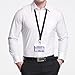 KUUQA 12 Pack Horizontal Strap Name Badge Holder Card Holder with Black Lanyard for Business
