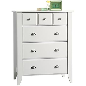 Sauder Shoal Creek 4-Drawer Dresser, Soft White finish