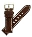 JP Leatherworks Panerai Style Thick Full Grain Leather Watch Band With Heavy Stainless Steel Buckle (Brown)