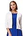 GRACE KARIN Women's Sexy Flowy Shrug Knit Sweater Coat Drape Cardigans Bolero for Dress (Ivory,S)
