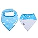 Baby Bandana Bib Set - 100% Organic Cotton Bibs - Extra Absorbent Teething & Drool Bibs with Adjustable Snaps | 4-Pack Unisex Gift Set with a Premium Pacifier Clip for Baby Girl & Boy by Ado Glo