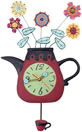 Classic wall clock mute clock art vase resin swing clock