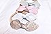 California Tot Rabbit Ears Faux Leather Bow–Super Stretch Nylon Headbands for Baby Toddler Girls, Set of 4 (Desert Bloom)