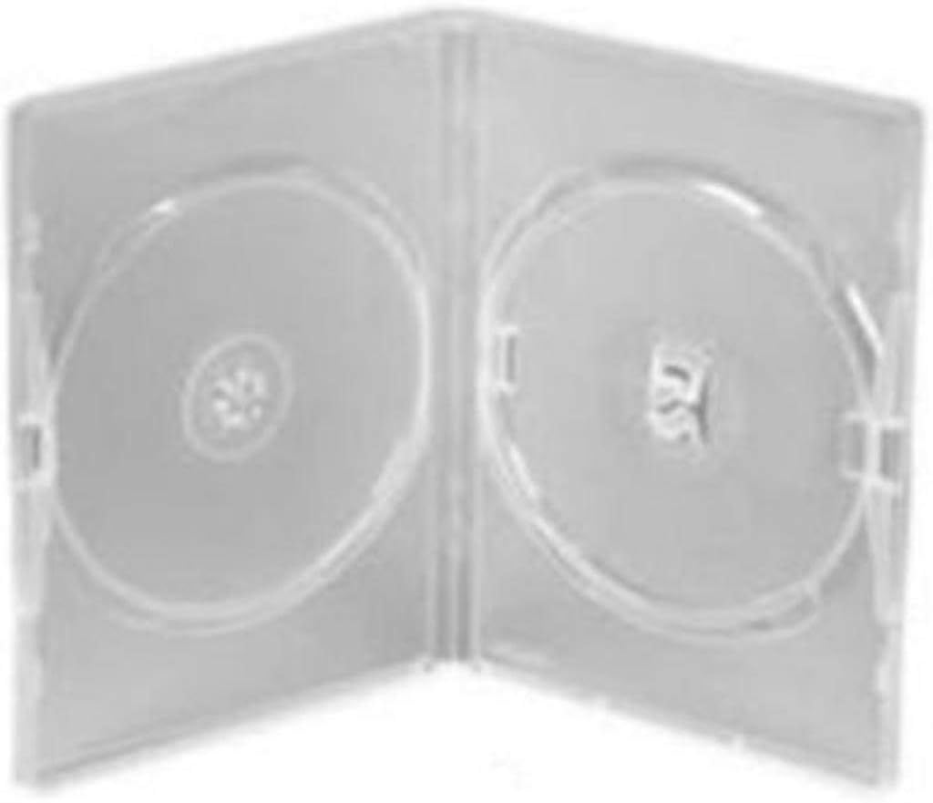 Media Replication 50 X Genuine Amaray Double Face on Face DVD Clear Case 14mm Spine - Pack of 50