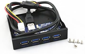 Azeroth 3.5 Inch Floppy Bay Desktop Font Penal Expansion USB3.0 Hub With all Cables required (4 Port USB 3.0)