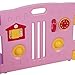 Kidzone Baby Playpen Kids 8 Panel Safety Play Center Yard Home Indoor Outdoor Girls (Pink)