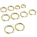 JOVIVI 10pc 8-16mm 18G Unisex Stainless Steel Huggie Hinged Hoop Earrings Piercing Jewelry, Silver Black Gold Color