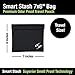 Premium Pouch - Small Bag with Double Seal and Inner Pockets (Black, 7x6)