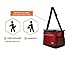 opux Insulated Lunch Box Men Women, Lunch Bag for Work School, Leakproof Soft Cooler Tote Adult, Large Lunch Pail Kids Boys Girls, Picnic Beach Food Bag with Shoulder Strap, Red