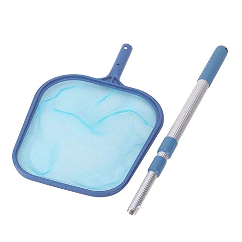SODIAL Swimming Pool Net Leaf Rake Mesh Skimmer With Adjustable 4 Foot Telescopic Pole