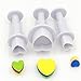 Gobaker Heart Shaped Plunger Cutter Molds Fondant Sugarcraft Cake Cupcake Toppers Decorating Tool DIY Mold, 3-Pack