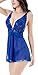 Ruzishun Women's Sexy Lingerie evening romance lace and mesh babydoll set