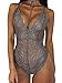 Sexy Lingerie Lace Floral Sheer Underwear Choker Bodysuit Babydoll Nightwear