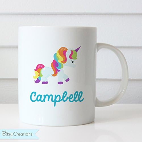 Rainbow Unicorn Mug - Personalized Kids Cup - Custom Child's Cup (Plastic)