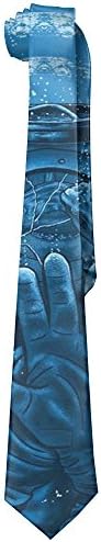 Men's Classic Diver In Dangerous By Octopus Sea Ocean Neck Ties Soft And Silky Ties