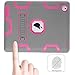 TOPSKY iPad 2 Case,iPad 3 Case,iPad 4 Case,iPad 2/3/4 Kids Proof Case,Heavy Duty Shockproof Rugged Kickstand Protective Cover Case for iPad 2nd/3rd/4th Generation Retina(A1416/A1458) Grey Pink