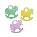 Plastic Rocking Horse Gender Neutral Baby Shower Favor Charms, Assorted 16ct