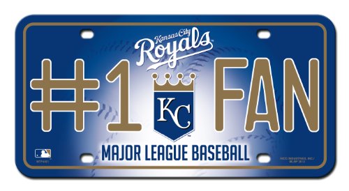 Mlb kansas city royals #1 fan metal tag