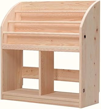 Amazon Co Jp 絵本棚 完成品 ひの木 桧木 絵本ラック ハンドメイド 無垢材 こども 収納 大容量 薄型 絵本立て シンプル 無塗装 国産 日本製 北欧風 70グランデ ホーム キッチン