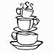 Adorox Coffee House Cafe Cup Java Silhouette Metal Wall Art (Black (1 Pack))