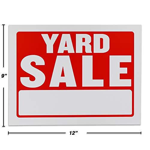 Ram Pro 9 x 12 Inches Yard Sale Sign Superior Visibility Retail Sign for Business or Personal use Perfect Advertising for Your Sale (Pack of 3)
