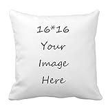 Custom Throw Pillow Cover Cotton Pillowcase Square Cushion Design Image Text Print Pillowcover