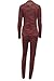 Pink Queen Women's Fall Winter 2 Piece Sport Set Gym Suit Tracksuit M Wine Red