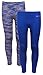 Body Glove Girl's 2 Piece Athletic Stretch Active Leggings 7/8 Blue/Multi