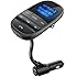 Nulaxy Wireless In-Car Bluetooth FM Transmitter Radio Adapter Car Kit W USB Charger Support USB Flash Drive Micro SD Card AUX Input Output 1.44 Inch Display, 2017 Model, Black