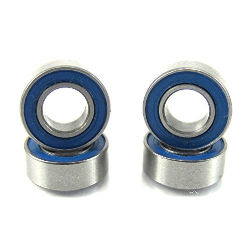 TRB RC 4x8x3mm Ball Bearings ABEC 3 Rubber Seals (4) MR84-2RS-BU