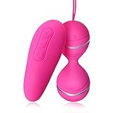 Ben Wa Balls Remote Control Vibrator Dual Kegel Balls 10 Speeds Remote Control Waterproof for Women Rechargeable Vaginal Vibrating Bullet for Bladder Control Pelvic Floor Tighten Clitorals Stimulato