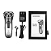 RUNWE Rs980 Electric Rotary Shaver Rechargeable Cordless Razor with Beard Trimmer for Men Wet and Dry Shaving, Charcoal Grey
